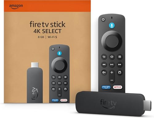 Amazon Fire TV Stick 4K Select (ultimo modello) - Trasmetti in streaming in 4K centinaia di migliaia di film ed episodi TV, e la TV in diretta gratis, trova serie TV più velocemente con Alexa+