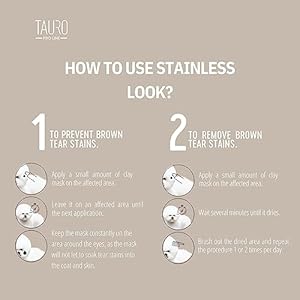 Pure nature stainless look clay shield mask tear stain remover and eye cleaner grooming product ideal for all dogs and cats eyes ears mouth area suitible for home or professional use   cucciolini doodles