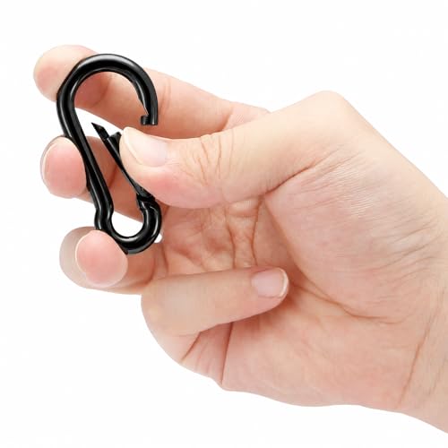 Image of sprookber Stainless Steel Carabiner Spring Snap Hook - 304 Stainless Steel Heavy Duty Clips, Set of 4