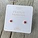 Kathy Bankston Handmade Salmon Coral Stud Earrings for Women and Girls, 4mm Round Bezel 925 Sterling Silver