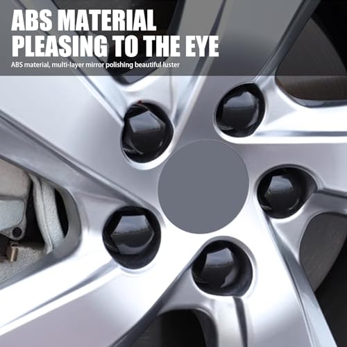 Image of 21 PCS Car Hub Lug Nut Cover with Extraction Clip, Anti-theft Protective Design, Waterproof Vehicle Tire Screw Cap Accessories, Universal 0.74In /19MM Automotive Hub Seals (Black)