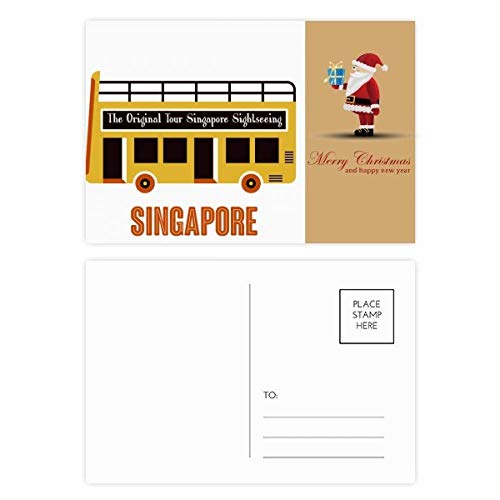 Cartes postales Singapour Père Noël lot de 20 de navette touristique pour correspondance