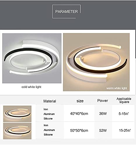 Chandelier LED dimmable plafonnier moderne en métal avec télécommande pour salon - 6