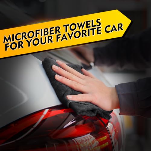 HOMEXCEL Mikrofaser-Reinigungstücher, 12 Stück, Premium-Mikrofaser-Handtuch für Autos, Ultra-saugfähig, fusselfrei, streifenfrei… – Ansicht 3