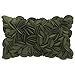 King Rose Decorative Handmade 3D Floral Decorative Throw Pillow Case Wool Cushion Covers for Sofa Couch Chair 12 x 20 Inches Green
