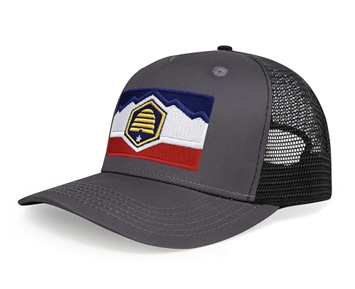 Image of International Tie State Hat for Men and Women, Adjustable Snapback Trucker Baseball Cap with Embroidered Patch