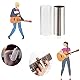 CuiCanfla 2 Stück Slide für Gitarre, Glas-Slide und Edelstahl-Slide in Box, Slide, für E-Gitarre, Bass, Mittel, Saiteninstrumente