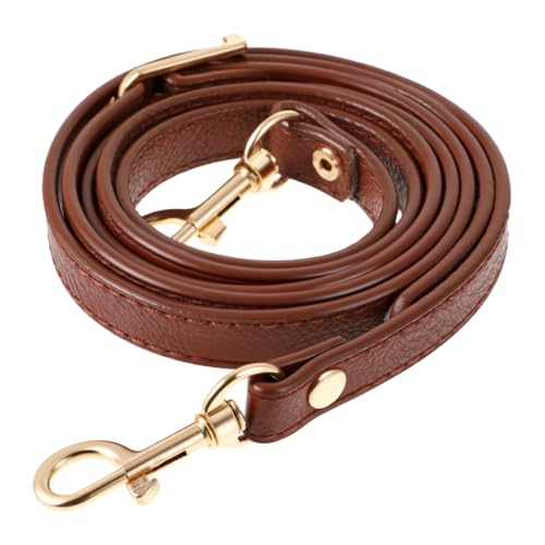 Correa de piel marrón 105-120 cm para bolsos, correa de cuero de repuesto ajustable, correa de hombro con hebilla para el hombro para monedero, bolso de mano, bolsa de transporte (marrón)