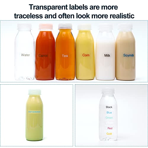 Image of COLORTY Replacement for Brother P-Touch Label Maker Tape TZe 12mm 0.47 Clear Ribbon Laminated TZ Color on Transparent Refills for Ptouch PT-D210 D220 H110 1000 1280 D400 Cube, 1 /2 inch x 26.2', 6 Pack