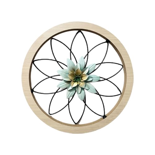 Décoration florale à cadre rond pour créer une ambiance zen dans votre chambre