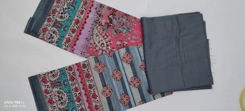 Image of SAMREEN TEXTILE Women's Cotton Floral Printed Unstitched Salwar Suit Dress Material With Dupatta