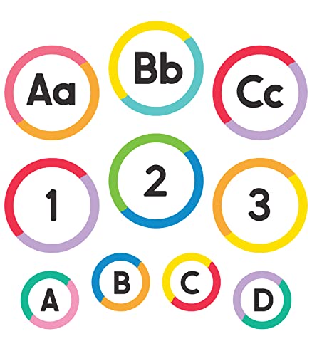 Image of Carson Dellosa 150-Piece Colorful Letter and Number Bulletin Board Decorations, Letter Cutouts for Bulletin Board, Blank, Letter and Number Cutouts for Bulletin Board, Bright Classroom Decor