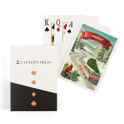 Lantern Press Vermont, Navidad, 52 Cartas Póker