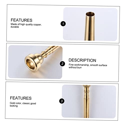 Mikinona Mouthpiece Copper Mouth Trumpet Accessories Bullet Mouthpiece Trumpet Parts Mouthpiece Bullet Trumpet Parts Replacement Musical Instruments Accessories Trumpet Mouthpiece 5C Metal #TOP6