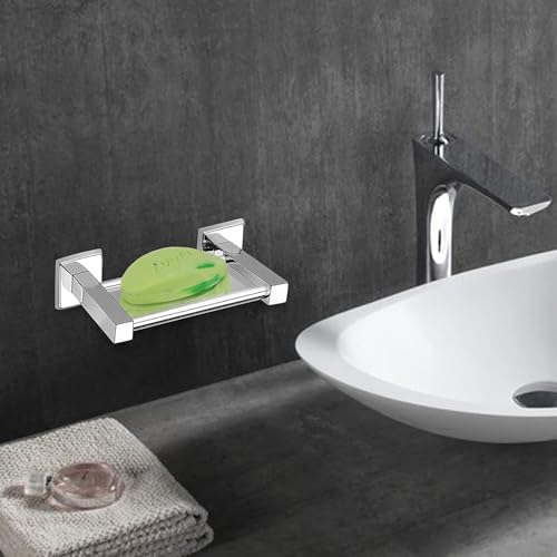 Image of Plantex (Primax) Soap Dish for Bathroom /Stainless Steel Soap Holder /Soap Stand /Soap Case /Bathroom Accessories - (Chrome)