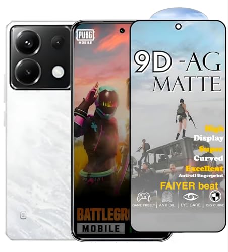 Image of Premium Tempered Glass for POCO X6 NEO (matte finish glass, Pack of 1) Full Screen Coverage gaming matte Screen Protector Guard (POCO X6 NEO)