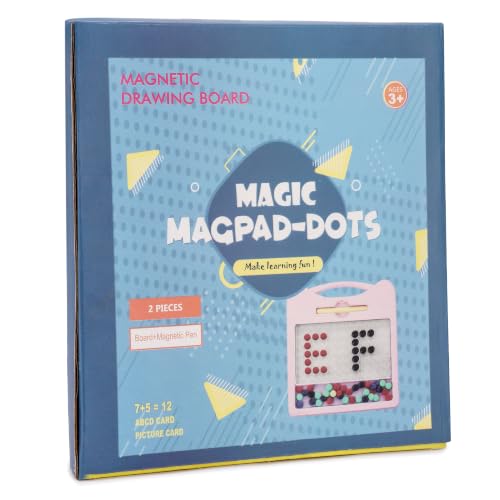 Image of Little B Magnetic Drawing Board for Kid Magnetic Dot Art Game for Toddlers Best Indoor Game for Kids Best Toy for Kids. (Yellow)