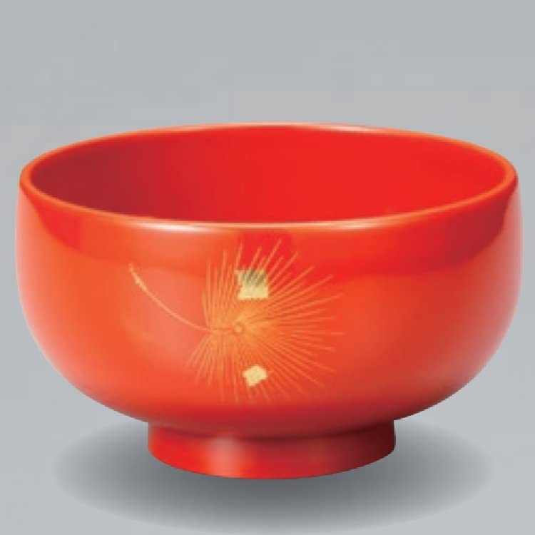 越前漆 光琳堂 御吸物椀 金彩 水仙 5客 お椀汁椀-越前塗