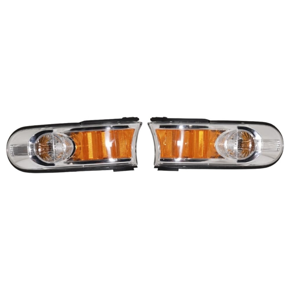 2pcs Signal Light Left Driver Side Clear Lens Turn Corner Marker Park Lamp Lens for Toyota for FJ Cruiser Base 2007-2014 with Bulb(S)-Assembly TO2536108 16935384