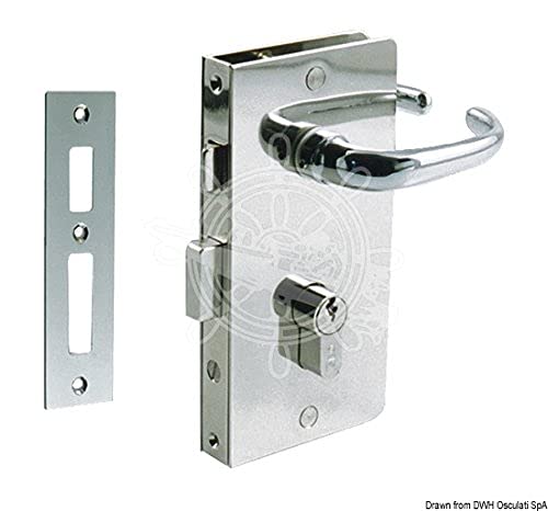Serrure Yale gauche anticorrosion Osculati en laiton pour quincaillerie marine