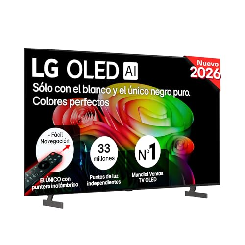 LG OLED65B65LA - TV 65', 4K OLED AI B6, Smart TV, WebOS 26, Procesador α8 AI Gen3, VRR 120Hz, Sin Reflejos al 98,3%, Dolby Vision y Atmos, Alexa/Google Assistant, Gris Oscuro