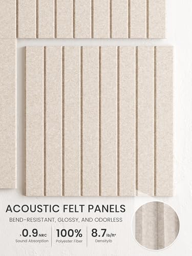 Bumusty Large Cork Board Alternative-36 x 24" Felt Bulletin Board Tiles, with 30 Pushpins, 40 Adhesive Tabs, 6-Pack Slat Wall Paneling, Cork Boards for Office Push Pin Board Felt B image 4
