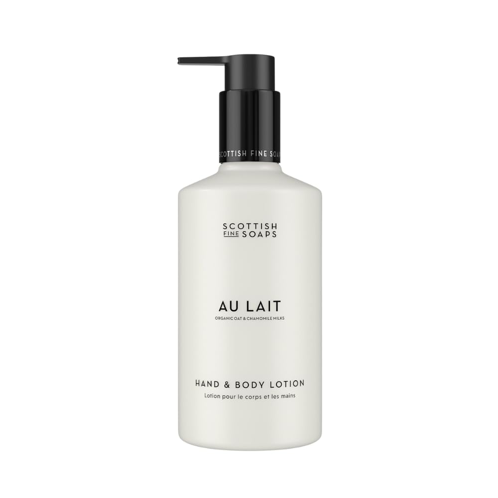Scottish Fine Soaps Au Lait Hand & Body Lotion 300ml – Hydrating Lotion with Milk Extracts, Allantoin and Safflower Oil