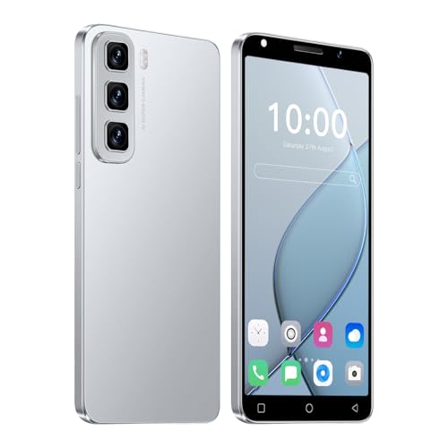 PrzTIk Teléfono móvil con Pantalla HD de 5,0 Pulgadas, 16 GB de ROM (Ampliable hasta 128 GB), Doble SIM, Doble cámara, Smartphone Android 9.0, Compatible con WiFi y Bluetooth (White)