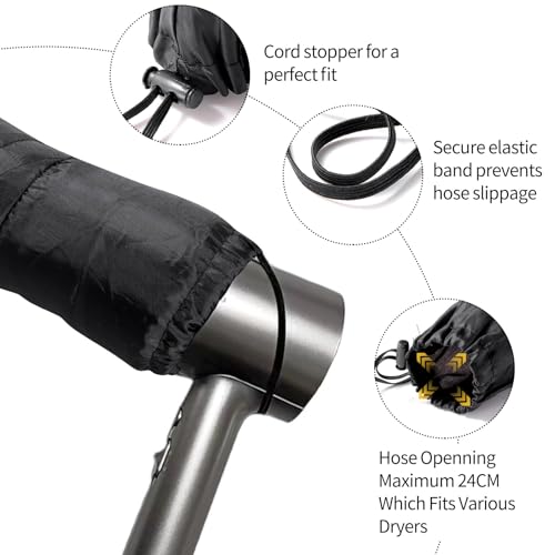 Hooded Hair Dryer Bonnet,Upgraded Dual-Tubes Even Heat Blow,Hands Free Drying for Thick or Curly Hair, Deep Conditioning at Home,Portable&Universal Diffuser Attachment Cap(Size L) - Image 2