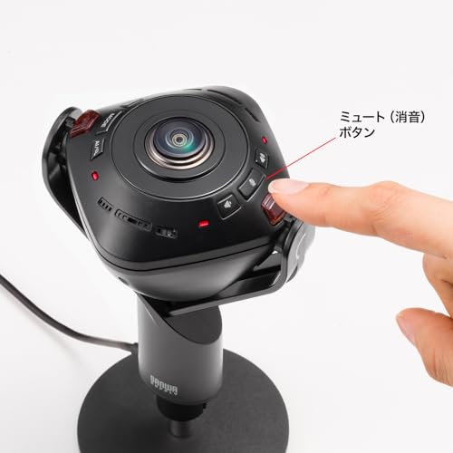 サンワサプライ スピーカー内蔵360度Webカメラ CMS-V71BK