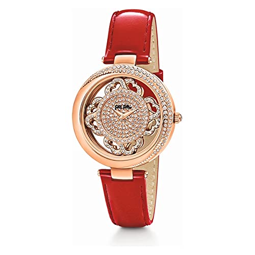 Folli FollieWF13B043SSR Watch Stainless Steel Silver RED Women