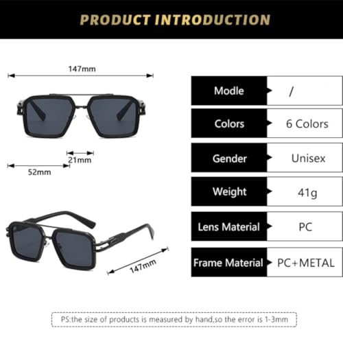 Lunettes de soleil carrées rétro pour en finir avec les yeux fatigués sous le soleil