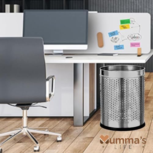 Image of Mumma's LIFE Stainless Steel Open Perforated Dustbin Without Lid| Garbage Bin Pack of 2 (Perforated Dustbin Pack Of 2 (9+18 Litre))