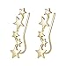 Yan & Lei Sterling Silver Mix Linked Stars Ear Climbers Ear Cuff Earrings