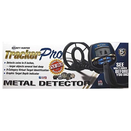 Bounty Hunter Tracker PRO Adjustable Metal Detector w/LCD Target ID