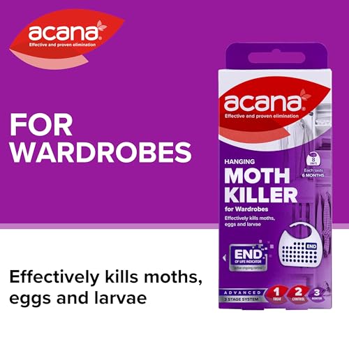 Acana Hanging Moth Killer & Freshener, 8 Pack - Lavender Fragrance, Natural Oils - For Wardrobes - Protects Clothing & Bedding - Each Lasts 6 Months - Image 3