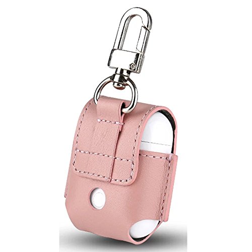 VAN-LUCKY Leather Case for Apple Airpods Air Pods Protective Cover Pouch Anti Lost Protector Elegant Sleeve Fundas Accessories