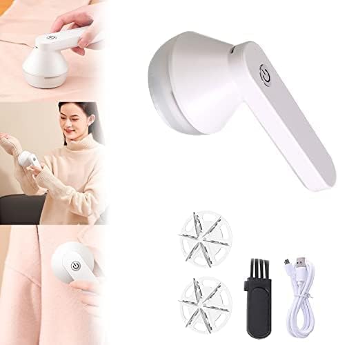UCRAVO Electric Lint Remover Rechargeable, Portable Fabric Shavers for Clothes, Pill Fuzz Remover with 3 Spare Blades, Effectively and Quickly Remove Fuzz for Furniture Carpet Lint Balls Bobble