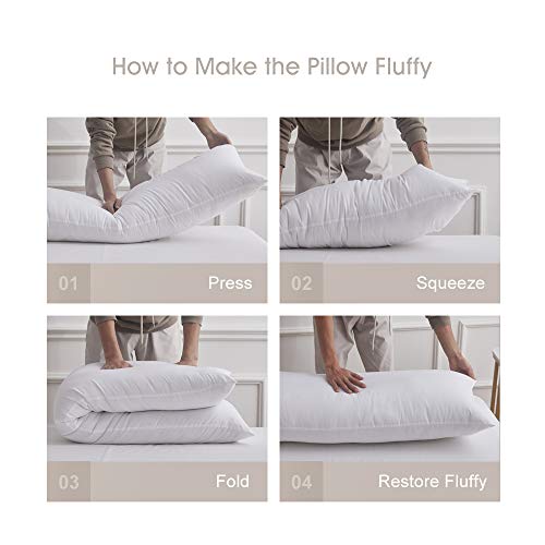 DOWNCOOL 100% Polyester Microfiber Filling Body Pillow Insert for Adults- Soft Long Pillow for Sleeping - 20 x 54 inch - Thumbnail 6