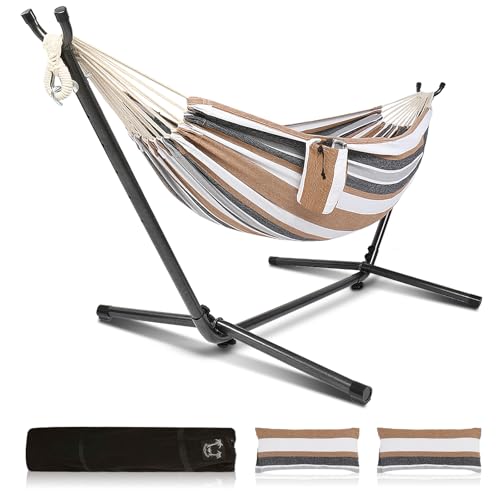 Bonnlo Hamac sur Pied avec Support en Acier, Hamac Extérieur en...
