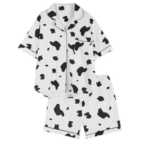 TENDYCOCO Mujer 1 Juego De 2 Piezas De Pantalones De Manga Corta De Verano Alfombra Entrelazada