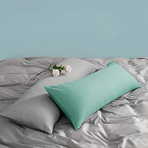 FLXXIE Body Pillow Cover - Super Soft Microfiber 20x54 Body Pillow Case - Envelope Closure, Wrinkle, Stain Resistant Sea Green Body Pillow Cover, 20x54, Sea Green