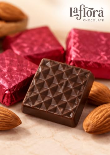 Image of Laflora Roasted Almond Chocolate | Premium Chocolate Coated Roasted Almonds | Crunchy Nutty Chocolate Snack | Rich Cocoa Flavor | Perfect for Gifting & Snacking | Resealable Pack