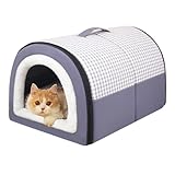 Cutety やすらぎ空間 2way ペットハウス & ペットソファ ベッド 犬 猫 対応 軽量 撥水 滑り止め ドーム型 ハウス (ウィスタリア, Mサイズ)