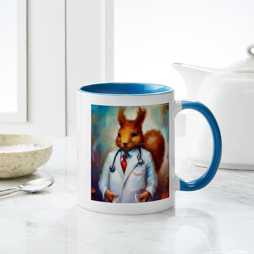 Taza de café de cerámica 11 oz con diseño ardilla miniatura 6