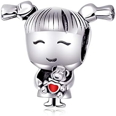 Lucky Girl Charm 925 Sterling Silver Child Charm Birthday Charm Love Charm for Pandora Charm Bracelet (Girl)
