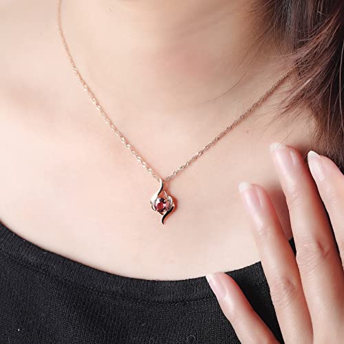 Collier rubis vintage cadeau luxueux en or 18 carats pour femme avec pierres précieuses - 4
