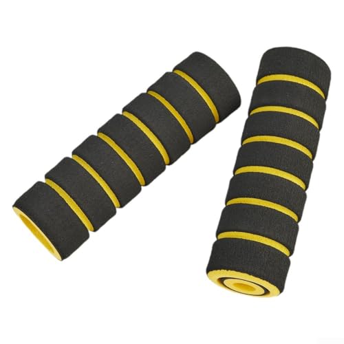 Paire de poignées de guidon de moto et levier de frein et d'embrayage en mousse pour une expérience de conduite confortable et sûre (noir + jaune)