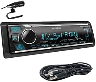 Kenwood KMM-BT325U Single Din Bluetooth SiriusXM Ready in-Dash Digital Media Car Stereo Receiver W/Spotify Control + Emb Aux 3.5mm Cable