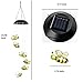 ECBUY Solar Powered Colour Changing LED Bee Wind Chime Outdoor Garden Metal Wind Chime, Waterproof Mobile LED Hanging Lamps Indoor Outdoor Decoration Illumination